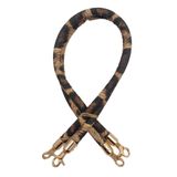 Angel Çanta Aksesuarları Aksesuar Çift Kordon Sapı Leopar Light Gold Metalli