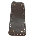 Angel Çanta Aksesuarları Aksesuar Gerçek Deri Koyu Kahve 30X12 cm Dikdörtgen Light Gold Metalli Tabanı