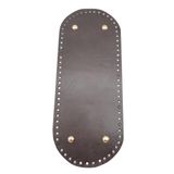 Angel Çanta Aksesuarları Aksesuar Gerçek Deri Koyu Kahve 30X12 cm Oval Light Gold Metalli Tabanı