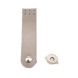 Angel Çanta Aksesuarları Aksesuar Parlak Gri Renk Tek Kat Suni Deri Kapak 10.5x2.5 cm Gümüş Metal