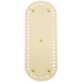 Angel Çanta Aksesuarları Aksesuar Suni Deri 30x12 cm Oval Tabanı Krem Renk Light Gold Aparatlı