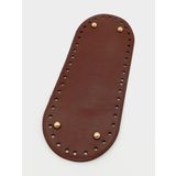 Angel Çanta Aksesuarları Aksesuar Suni Deri Bordo Renk 30X12 cm Oval Tabanı (Light Gold Aparatlı)