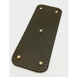 Angel Çanta Aksesuarları Aksesuar Suni Deri Haki Renk 30X12 cm Dikdörtgen Tabanı (Light Gold Aparatlı)