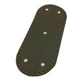 Angel Çanta Aksesuarları Aksesuar Suni Deri Haki Renk 30X12 cm Oval Tabanı (Gümüş Aparatlı)