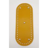 Angel Çanta Aksesuarları Aksesuar Suni Deri Hardal Renk 30X12 cm Oval Tabanı (Gümüş Aparatlı)