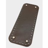Angel Çanta Aksesuarları Aksesuar Suni Deri Kahverengi 30X12 cm Dikdörtgen Tabanı (Gümüş Aparatlı)