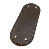 Angel Çanta Aksesuarları Aksesuar Suni Deri Kahverengi 30X12 cm Oval Tabanı (Gümüş Aparatlı)
