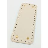 Angel Çanta Aksesuarları Aksesuar Suni Deri Krem Renk 30X12 cm Dikdörtgen Tabanı (Light Gold Aparatlı)