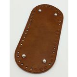 Angel Çanta Aksesuarları Aksesuar Suni Deri Taba Renk 25X12 cm Oval Tabanı (Gümüş Aparatlı)