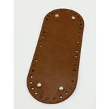 Angel Çanta Aksesuarları Aksesuar Suni Deri Taba Renk 30X12 cm Oval Tabanı (Gümüş Aparatlı)
