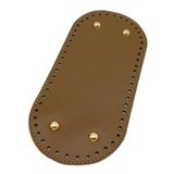 Angel Çanta Aksesuarları Aksesuar Suni Deri Vizon Renk 25X12 cm Oval Tabanı (Light Gold Aparatlı)