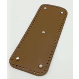 Angel Çanta Aksesuarları Aksesuar Suni Deri Vizon Renk 30X12 cm Dikdörtgen Tabanı (Gümüş Aparatlı)