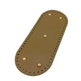 Angel Çanta Aksesuarları Aksesuar Suni Deri Vizon Renk 30X12 cm Oval Tabanı (Light Gold Aparatlı)