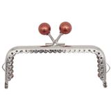 Angel Çanta Aksesuarları Angel Çanta Aksesuar 10.5 cm Gümüş Metal Koyu Bordo Toplu Dikdörtgen Cüzdan Klipsi Çanta Bursu Model 2