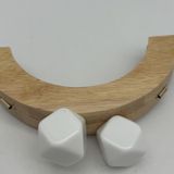 Angel Çanta Aksesuarları Angel Çanta Aksesuar 14 Cm Oval Ahşap Burs Beyaz Renk Toplu