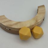 Angel Çanta Aksesuarları Angel Çanta Aksesuar 14 Cm Oval Ahşap Burs Sarı Renk Toplu