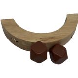 Angel Çanta Aksesuarları Angel Çanta Aksesuar 14 Cm Oval Ahşap Burs Sütlü Kahve Renk Toplu