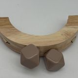 Angel Çanta Aksesuarları Angel Çanta Aksesuar 14 Cm Oval Ahşap Burs Vizon Renk Toplu