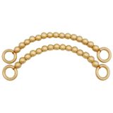 Angel Çanta Aksesuarları Angel Çanta Aksesuar 20 mm Ahşap Boncuklu 37 cm Gold Renk Çanta Sapı