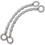 Angel Çanta Aksesuarları Angel Çanta Aksesuar 20 Mm Oval Ahşap Boncuklu 40 Cm Gümüş Renk Çanta Sapı