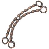 Angel Çanta Aksesuarları Angel Çanta Aksesuar 20 mm Oval Ahşap Boncuklu 40 cm Koyu Ahşap Renk Çanta Sapı