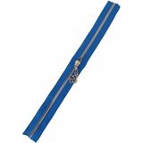 Angel Çanta Akssesuar Başlıklı Fermuar 30 cm Gümüş Metal Saks Mavi - 1