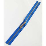Angel Çanta Akssesuar Başlıklı Fermuar 40 cm Light Gold Metal Saks Mavi