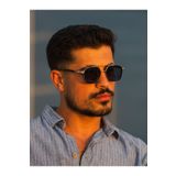 Angel Eyes Gold Siyah Çerçeve Siyah Cam Erkek Güneş Gözlüğü Uv400 Korumalı