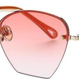 Angel Eyes Kadın Güneş Gözlüğü Cam Tasarım Köprü Detaylı Çerçeve Pembe Cam