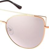 Angel Eyes Kadın Güneş Gözlüğü Cat Eyes Tasarım Gold Çerçeve Pembe Cam