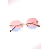 Angel Eyes Kadın Güneş Gözlüğü Geometrik Cam Tasarım Çerçeve Pembe Degrade Cam