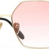 Angel Eyes Kadın Güneş Gözlüğü Köşeli Tasarım Gold Çerceve Pembe Cam