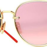 Angel Eyes Kadın Güneş Gözlüğü Oval Tasarım Gold Çerceve Pembe Cam