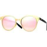 Angel Eyes Kadın Güneş Gözlüğü Oval Tasarım Gold Detaylı Siyah Çerceve Pembe Cam