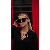 Angel Eyes Kadın Güneş Gözlüğü Selin Geometrik Siyah Çerçeve Siyah Cam