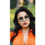 Angel Eyes Kadın Güneş Gözlüğü Yuvarlak Kamuflaj Çerçeve Yeşil Cam