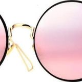 Angel Eyes Kadın Güneş Gözlüğü Yuvarlak Tasarım Gold Çerçeve Pembe Cam