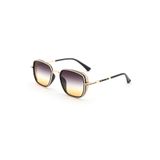 Angel Eyes Kare Tasarım Gold Siyah Çerçeve Çifrenk Cam Güneş Gözlüğü Kadın&Erkek CE BELGELİ UV400
