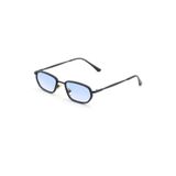 Angel Eyes Minimal Geometrik Tasarım Siyah Çerçeve Mavi Cam Güneş Gözlüğü Kadın&Erkek CE BELGELİ