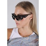 Angel Eyes Modern Tasarımlı Mat Siyah Geometrik Çerçeveli Köşeli Güneş Gözlüğü