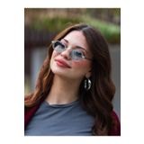 Angel Eyes Oval Tasarım Şeffaf Çerçeve Yeşil Cam Small Güneş Gözlüğü