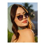 Angel Eyes Small Kare Siyah Çerçeve Siyah Cam Minimal Güneş Gözlüğü Yüksek Kalite CE Belgesi