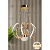 Angel Modern Sarkıt 3 Kademeli Şeker Toplu Led Avize Gold