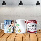 Angel Of Life Muhasebeci Erkek Kişiye Özel Baskılı Yeni Tasarım Sihirli Kupa Bardak