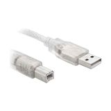 Angel Of Life USB Yazıcı Kablosu Şeffaf 2.0V 3 Metre Powermaster (SL-U2003)