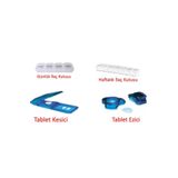 Angeles yaşam Haftalık /Günlük Hap Saklama Kutusu-Tablet Ezici-Tablet Kesici Set 4LÜ SET