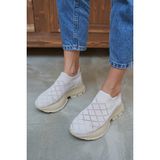 Angelina Jones Alice Kadın Sari Trıko Sneakers - Bej