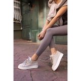 ANGELİNA JONES GWEN KADIN BEJ KETEN LASTIKLI SNEAKER