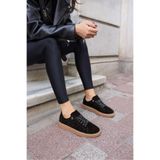 ANGELİNA JONES RASPA KADİN SİYAH GERCEK DERİ SUET BAGCIKLI SNEAKER