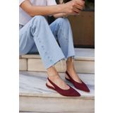 ANGELİNA JONES VERA KADIN BORDO GERCEK SUET MINI TOPUKLU SLINGBACK AYAKKABİ